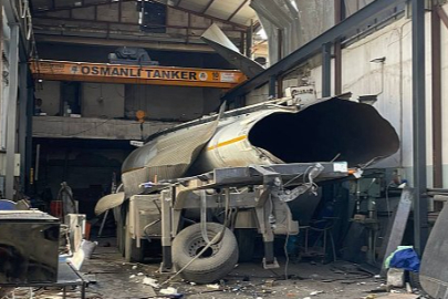 Nizip ilçesinde sanayide  bakımı yapılan tankerde patlama