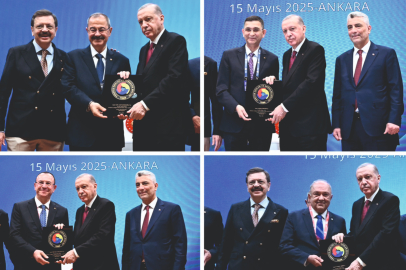 CUMHURBAŞKANI ERDOĞAN'DAN GSO TOBB DELEGELERİNE HİZMET ŞEREF BELGESİ