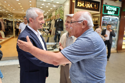 BAŞKAN TAHMAZOĞLU VATANDAŞ VE ESNAF İLE İÇ İÇE