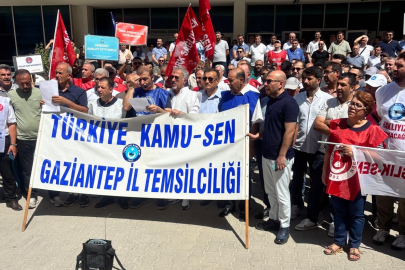 GAZİANTEP’TE KAMU SEN’E BAĞLI MEMURLAR İŞ BIRAKTI