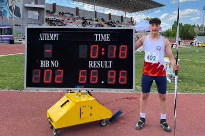 ADİL SANİ KONUKOĞLU SPOR LİSESİ ÖĞRENCİSİ CİRİT ATMADA TÜRKİYE ŞAMPİYONU OLDU