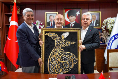 NTO HEYETİNDEN GESOB BAŞKANI ÜNAL AKDOĞAN’A "HAYIRLI OLSUN" ZİYARETİ
