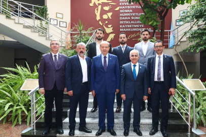 KKTC ÖNCEKİ DÖNEM CUMHURBAŞKANI ERSİN TATAR’DAN REKTÖR DOĞAN’A ZİYARET