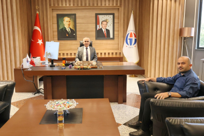 REKTÖR DOĞAN, EIDA PROJESİ YÜRÜTÜCÜSÜ LEVENT KARACAN’I KABUL ETTİ