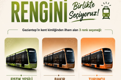 BÜYÜKŞEHİR’İN ŞEHRE KAZANDIRACAĞI YENİ TRAMVAYLARIN RENGİNİ GAZİ ŞEHİRLİLER OYLARIYLA BELİRLEYECEK
