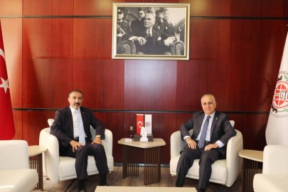 GAÜN REKTÖRÜ DOĞAN’DAN GTO BAŞKANI YILDIRIM’A HAYIRLI OLSUN ZİYARETİ